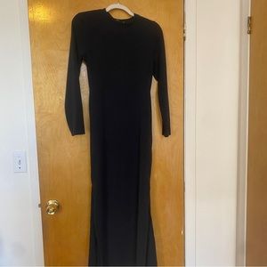 Open Back Maxi Dress With Slit